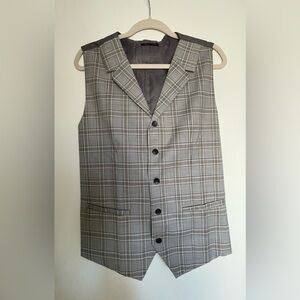 Gray Plaid Men's Blazer